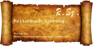 Reitenbach Szeréna névjegykártya